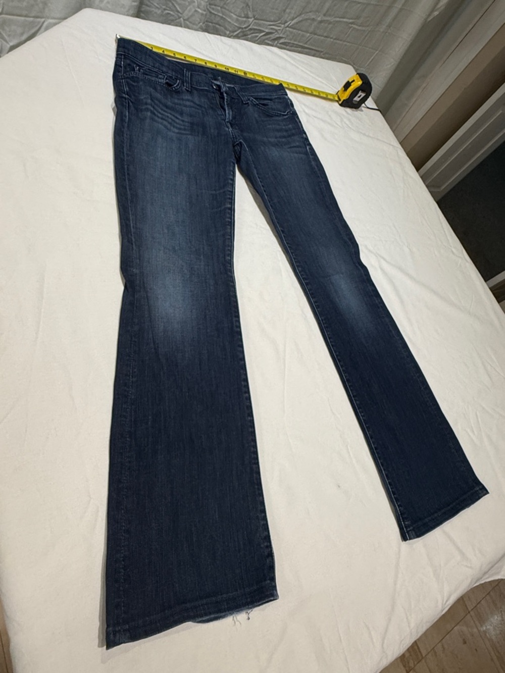 7 For All Mankind Dark Blue Flared Jeans